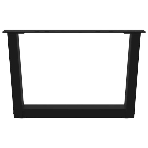 Patas para mesa de comedor forma V 2 uds negro 50x(30-31.3) cm M 5