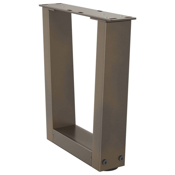 Patas para mesa de comedor en forma de V 2 uds acero natural M 4