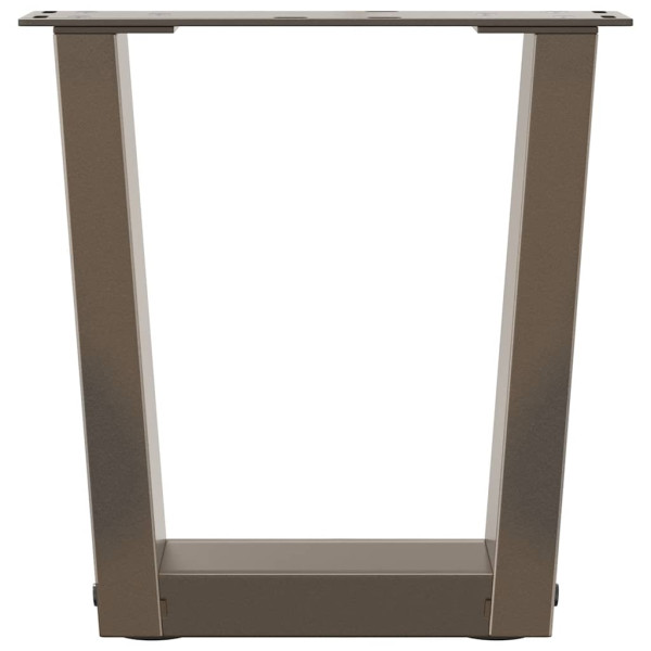 Pés para mesa de centro em formato de V. 2 peças. aço natural. 30x(30-31.3) cm. aço M 5