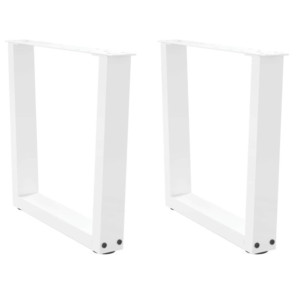 Patas para mesa de comedor forma V 2 uds blanco 50x(42-43.3) cm D