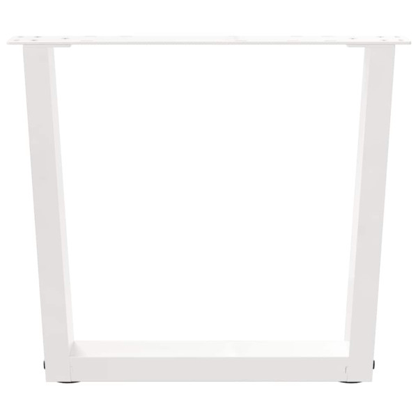 Patas para mesa de comedor forma V 2 uds blanco 50x(42-43.3) cm M 3