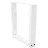 Patas para mesa de comedor forma V 2 uds blanco 50x(42-43.3) cm 5