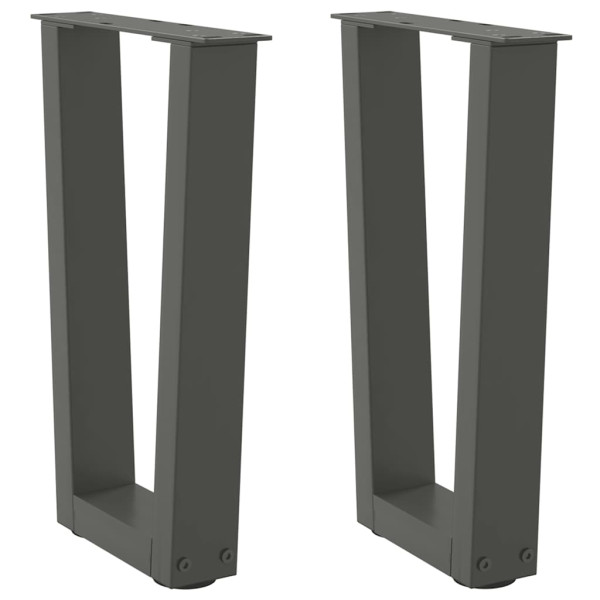 Patas para mesa de comedor en forma de V 2 uds antracita Acero D