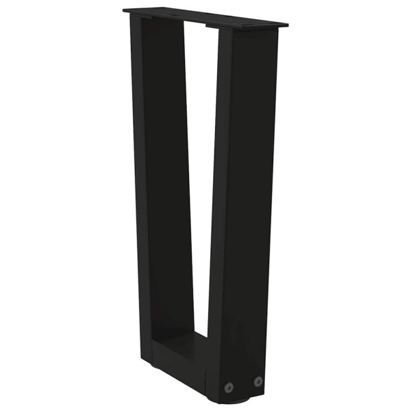 Pés para mesa de centro em V 2 peças preto 28x(42-43.3) cm aço M 4
