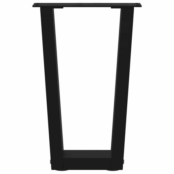 Patas para mesa de comedor en forma de V 2 uds acero negro M 5