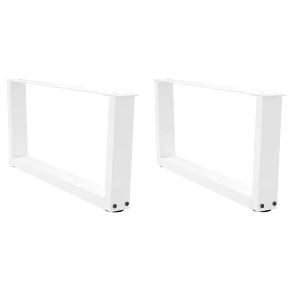 Patas para mesa de comedor forma V 2 uds blanco 70x(30-31.3) cm D