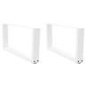 Patas para mesa de comedor forma V 2 uds blanco 70x(30-31.3) cm 1