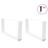 Patas para mesa de comedor forma V 2 uds blanco 70x(30-31.3) cm 3