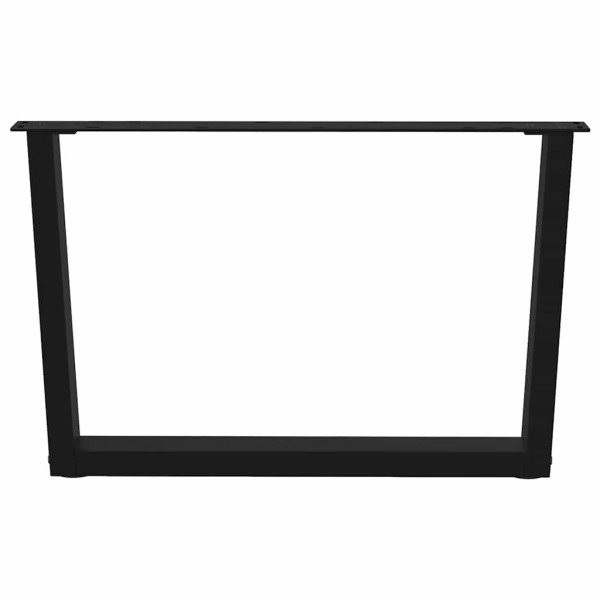 Patas para mesa de comedor forma V 2 uds negro 70x(42-43.3) cm M 4