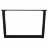 Patas para mesa de comedor forma V 2 uds negro 70x(42-43.3) cm 4