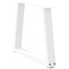 Patas para mesa de comedor forma V 2 uds blanco 60x(42-43.3) cm 4