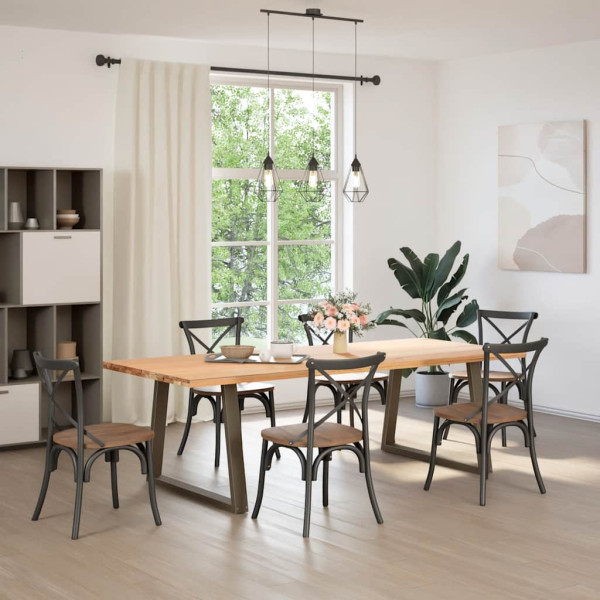 Pés para mesa de jantar em formato de V. 2 peças. aço natural. 90x(72-73.3) cm. aço M 2