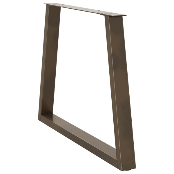 Pés para mesa de jantar em formato de V. 2 peças. aço natural. 90x(72-73.3) cm. aço M 4