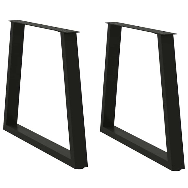 Patas para mesa de comedor en forma de V 2 uds acero negro D