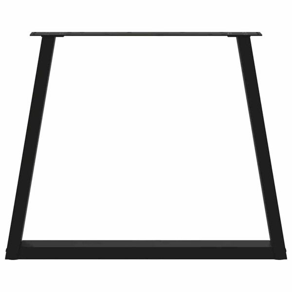 Patas para mesa de comedor en forma de V 2 uds acero negro M 5