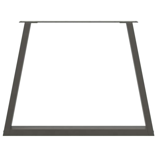 Patas para mesa comedor forma V 3uds antracita 100x(72-73.3) cm M 5