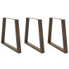 Patas para mesa de comedor en forma de V 3 uds acero natural 1