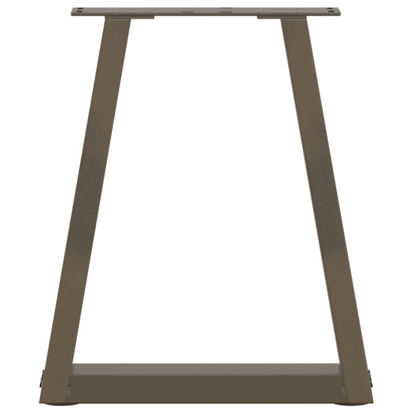 Patas para mesa de comedor forma de V 2 uds acero natural acero M 5