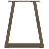 Patas para mesa de comedor forma de V 2 uds acero natural acero 5