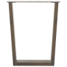 Pés para mesa de jantar em formato de V. 2 peças. aço natural. 60x(72-73.3) cm. aço 3