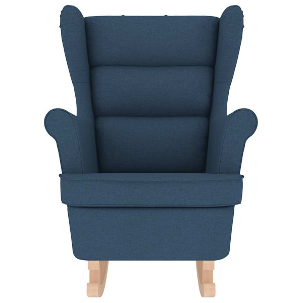 Cadeira de baloiço 74x90x102 cm tecido azul M 4