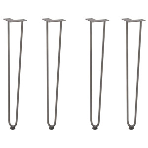 Pernas de grampo para mesas de console para mesa de console 4 peças Aço natural 72 cm Aço sólido H