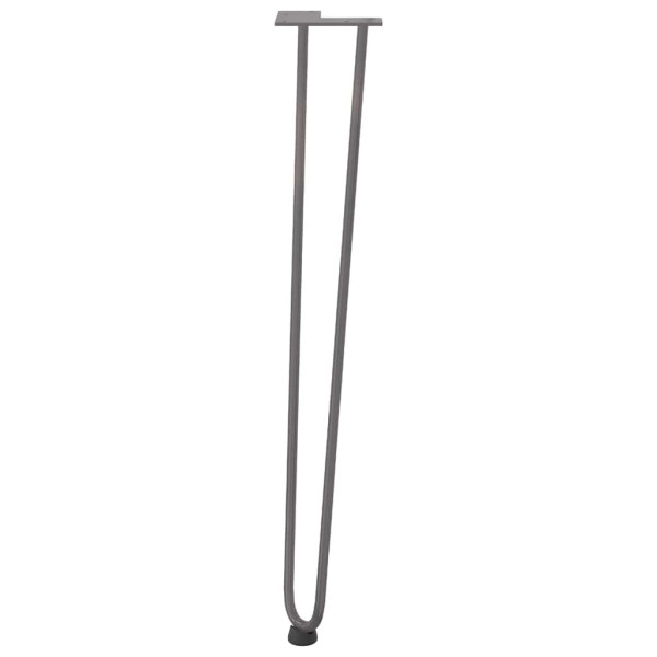 Pernas de grampo para mesas de console para mesa de console 4 peças Aço natural 72 cm Aço sólido M 5