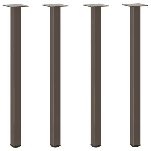 Patas para mesa de centro 4 uds acero acero natural 72-74 cm H