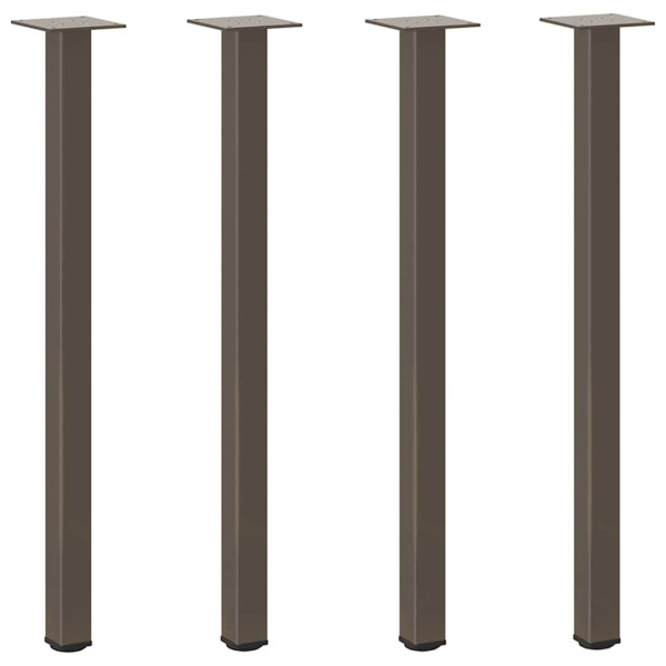 Patas para mesa de centro 4 uds acero acero natural 72-74 cm M 2