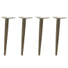 Pés para mesa de centro formato cônico 4 peças aço natural 42-43 cm aço 1