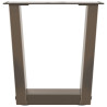 Patas para mesa de comedor en forma de V 2 uds acero natural 5