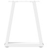 Patas para mesa de comedor en forma de V 2 uds blanco acero 5