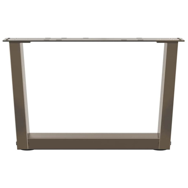 Pés para mesa de centro em formato de V. 2 peças. aço natural. 50x(30-31.3) cm. aço M 5