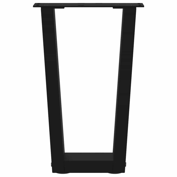 Pés para mesa de centro em V. 2 peças. preto. 38x(42-43.3) cm. aço M 5