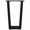 Patas para mesa de comedor en forma de V 2 uds acero negro 5