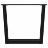 Patas para mesa de comedor forma V 2 uds negro 60x(42-43.3) cm 4