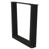 Pés para mesa de centro em V 2 peças preto 60x(42-43.3) cm aço 5