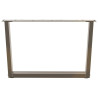 Pés para mesa de centro em formato de V. 2 peças. aço natural. 70x(42-43.3) cm. aço 3
