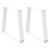 Pés para mesa de centro em V 2 peças Branco 70x(42-43.3) cm Aço 1