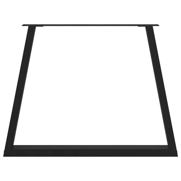 Pernas para mesa de jantar em V. 2 peças. pretas. 90x (72-73.3) cm. aço M 5