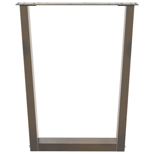 Pés para mesa de jantar em formato de V. 2 peças. aço natural. 70x(72-73.3) cm. aço M 3