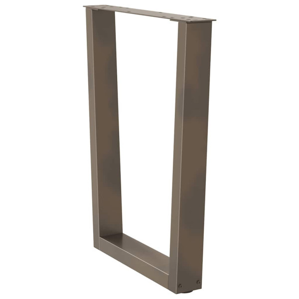 Patas para mesa de comedor en forma de V 2 uds acero natural M 5