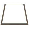 Pés para mesa de jantar em formato de V. 3 peças. aço natural. 90x(72-73.3) cm. aço 5