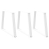 Pés para mesa de jantar em V. 3 peças. branco. 100x(72-73.3) cm. aço 1