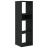 Estantería de madera contrachapada negra 34x31x112 cm 2