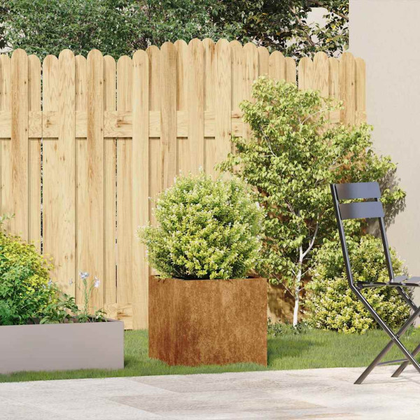 Floreira enferrujada 40x40x40 cm aço resistente M 3