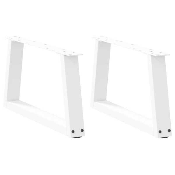 Patas para mesa de comedor forma V 2 uds blanco 50x(30-31.3) cm D