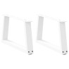 Pés para mesa de centro em V 2 peças Branco 50x(30-31.3) cm Aço 1