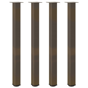 Pés para mesa de bar 4 peças aço natural 110-112 cm aço H