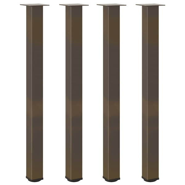Pés para mesa de bar 4 peças aço natural 110-112 cm aço M 2